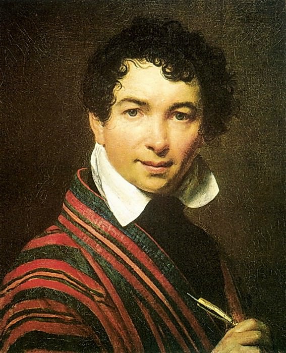 Self-portrait. 1828. H., m. 48. 5h42. 3. GTG, Orest Adamovich Kiprensky