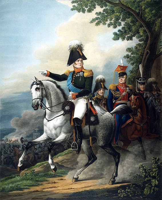 Equestrian portrait of Alexander I. 1820-e. L. Paul the original Kiprensky. Hermitage, Orest Adamovich Kiprensky