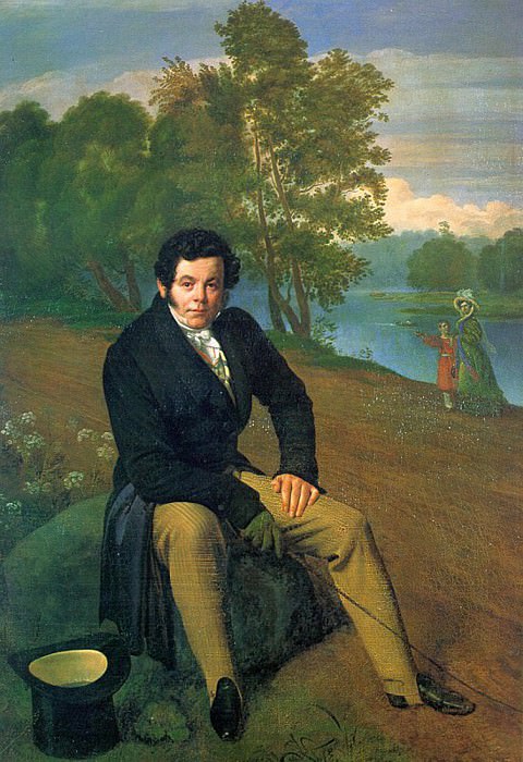 Portrait of K. Albrecht. 1827 H., M. GRM, Orest Adamovich Kiprensky