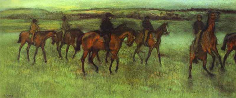 Проездка скаковых лошадей , Эдгар Дега