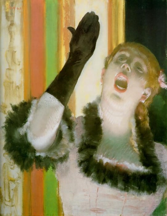 singer with glove, Edgar Degas