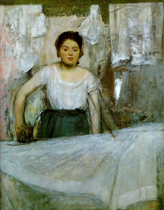 woman ironing, Edgar Degas