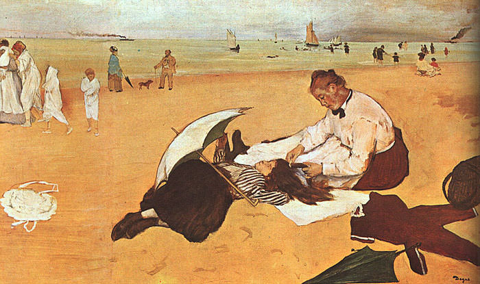 At the Beach, Edgar Degas
