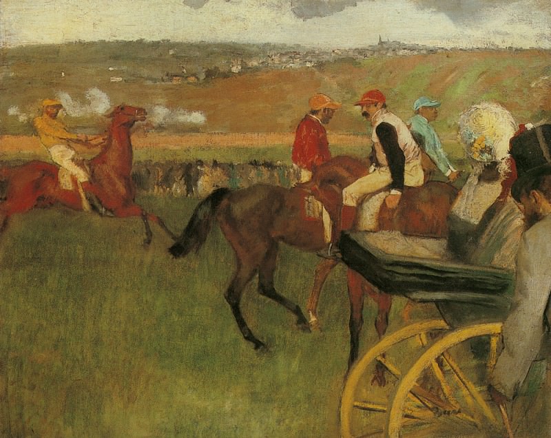 At the Races Gentlemen Jockeys, Edgar Degas