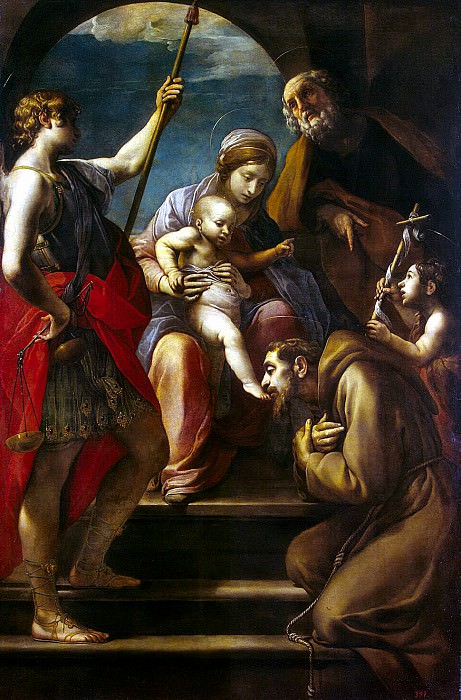 Tiarini, Alessandro. The Holy Family with St. Francis of Assisi, the Archangel Michael and St John the Baptist, Hermitage ~ part 11