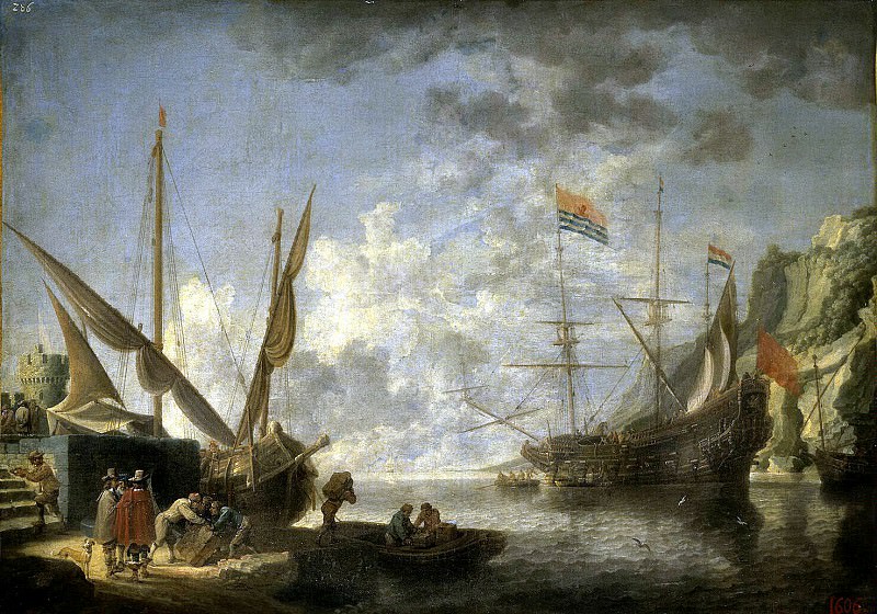 Teniers, David the Younger. Maritime port, Hermitage ~ part 11