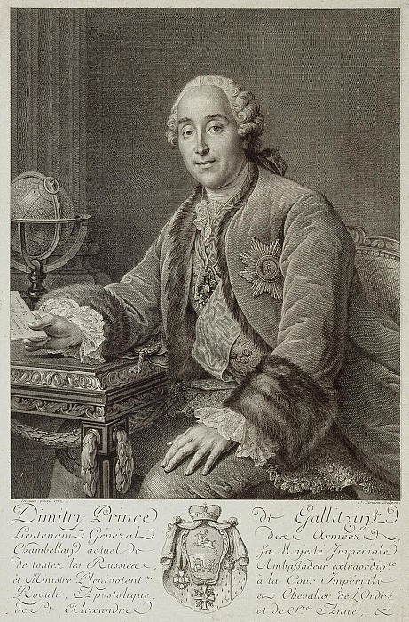 Tardieu, Pierre Alexandre. Portrait of Prince Dmitry Golitsyn, Hermitage ~ part 11