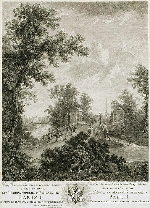 Telegin, Ivan Dmitrievich. View area Constable from the Stone Bridge, Hermitage ~ part 11