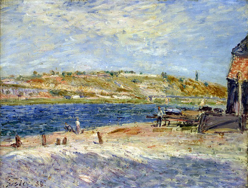 Sisley, Alfred. The shore of the river in Saint-Mammese, Hermitage ~ part 11