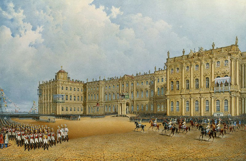 Sadovnikov, Vasily. View of the Winter Palace from the Admiralty, Hermitage ~ part 11