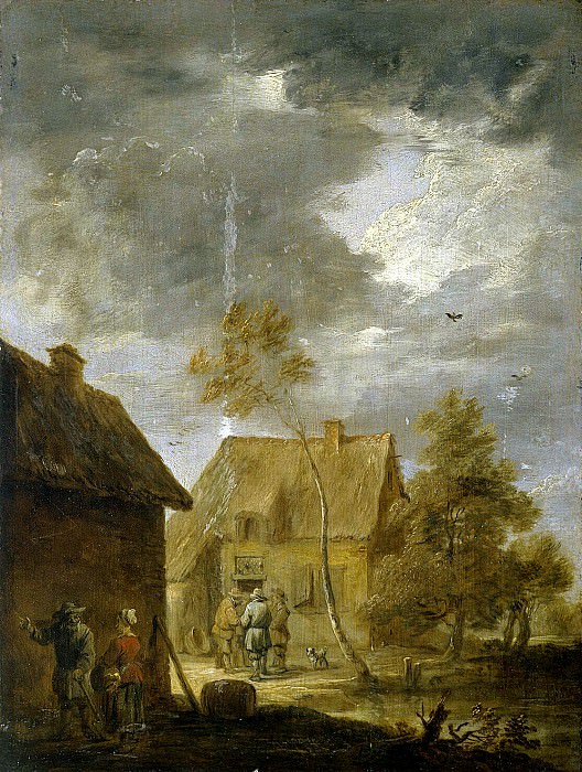 Teniers, David the Younger. Yard peasant houses , Hermitage ~ part 11