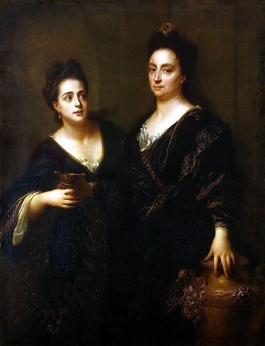 Santerre, Jean-Baptiste. Portrait of two actresses, Hermitage ~ part 11