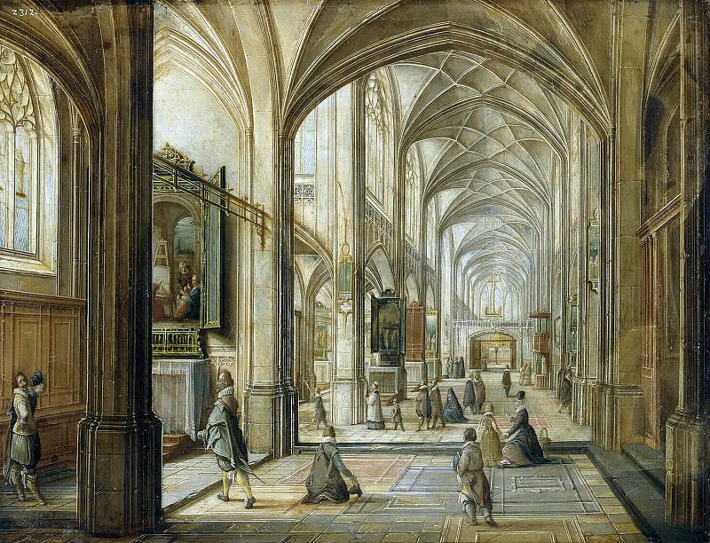Stenveyk, Hendrik van the Younger. Interior of a Gothic church , Hermitage ~ part 11