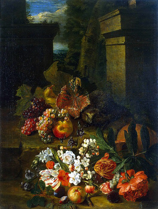 Sneyers Peter. Flowers, fruits and hedgehog, Hermitage ~ part 11