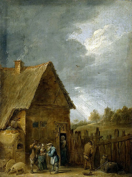 Teniers, David the Younger. Yard peasant houses, Hermitage ~ part 11