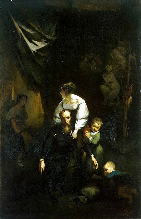 Tassar, Nicolas François Octave. Death of Correggio, Hermitage ~ part 11