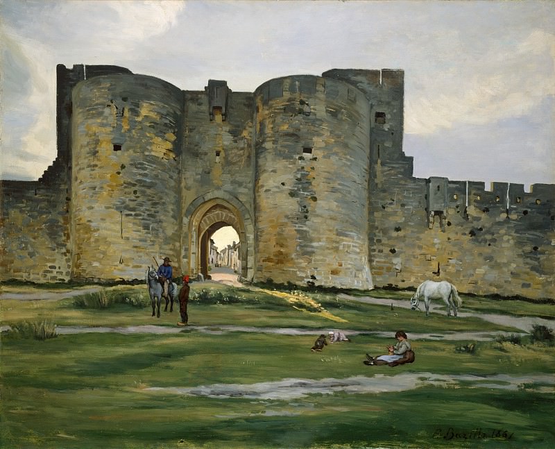 Jean-Frédéric Bazille – Porte de la Reine at Aigues-Mortes, Metropolitan Museum: part 3