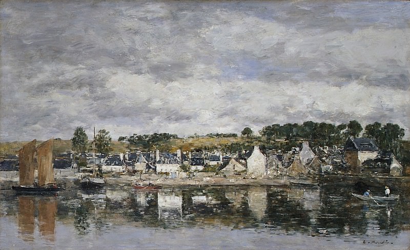 Eugène Boudin – Village by a River, Metropolitan Museum: part 3