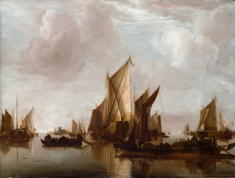 Jan van de Cappelle – A State Yacht and Other Craft in Calm Water, Metropolitan Museum: part 3