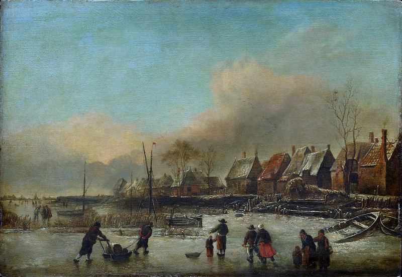 Style of Jan van de Cappelle – Winter Scene, Metropolitan Museum: part 3