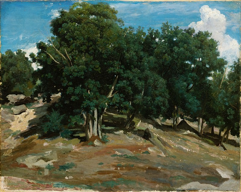 Camille Corot – Fontainebleau: Oak Trees at Bas-Bréau, Metropolitan Museum: part 3