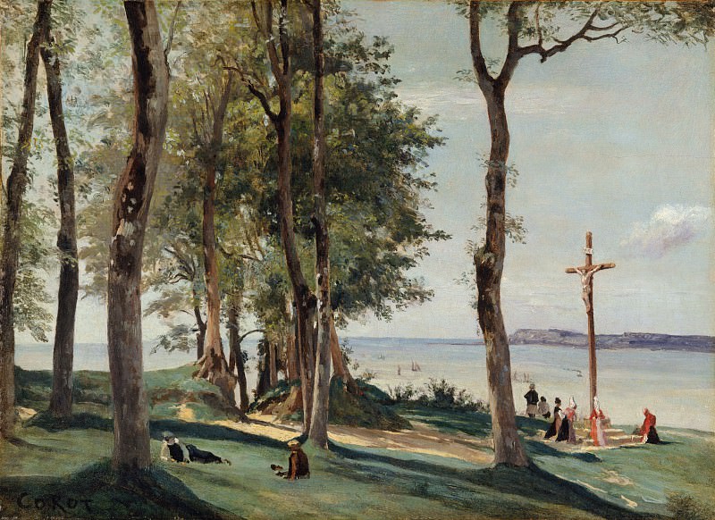 Camille Corot – Honfleur: Calvary, Metropolitan Museum: part 3