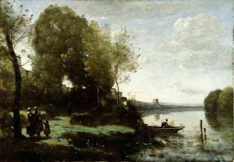 Camille Corot – River with a Distant Tower, Metropolitan Museum: part 3