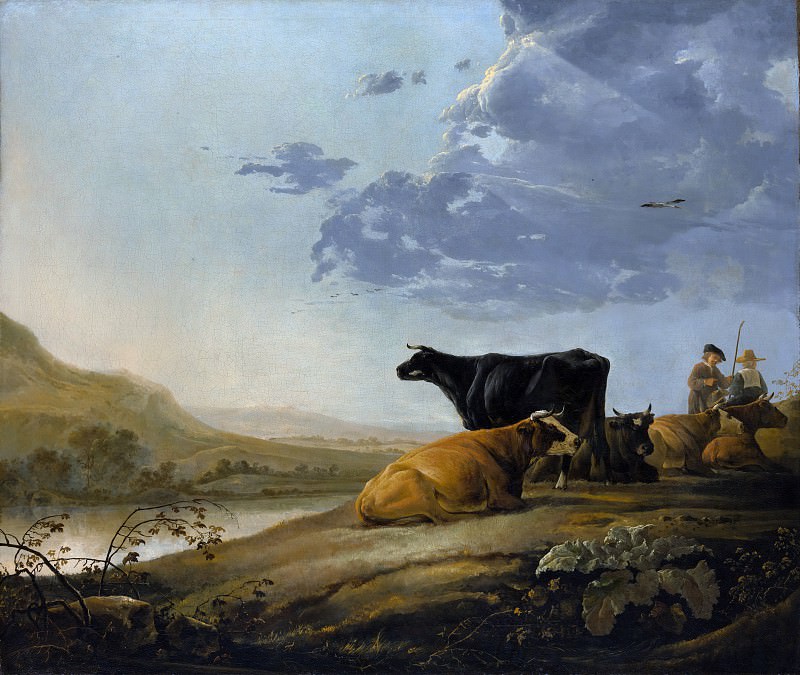 Aelbert Cuyp – Young Herdsmen with Cows, Metropolitan Museum: part 3