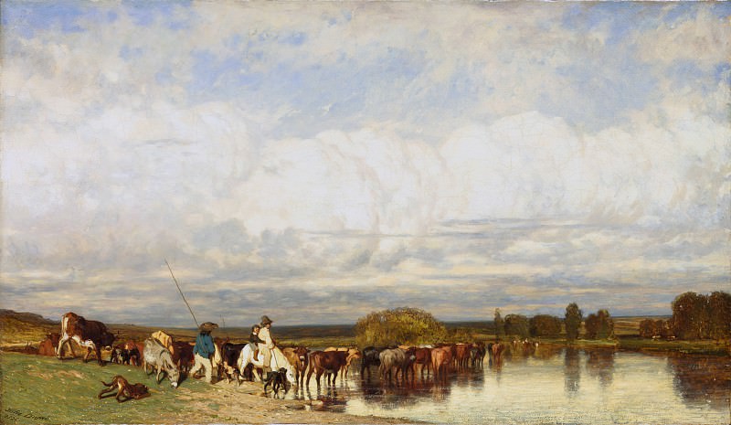 Jules Dupré – Cows Crossing a Ford, Metropolitan Museum: part 3