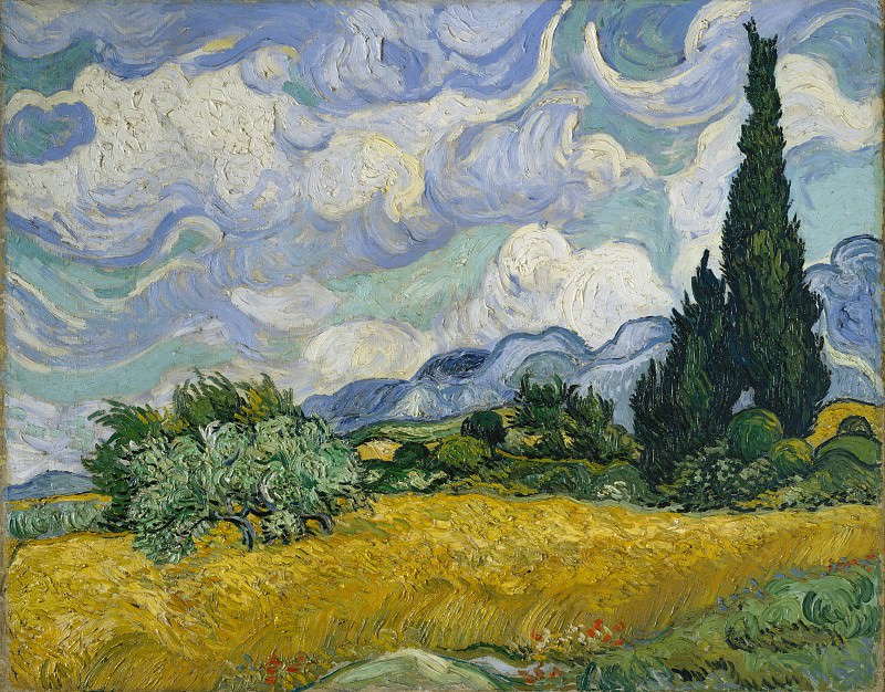 Винсент ван Гог – Пшеничное поле с кипарисами, Музей Метрополитен: часть 3