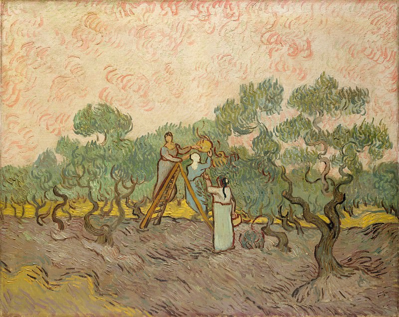 Винсент ван Гог – Женщины собирают маслины, Музей Метрополитен: часть 3