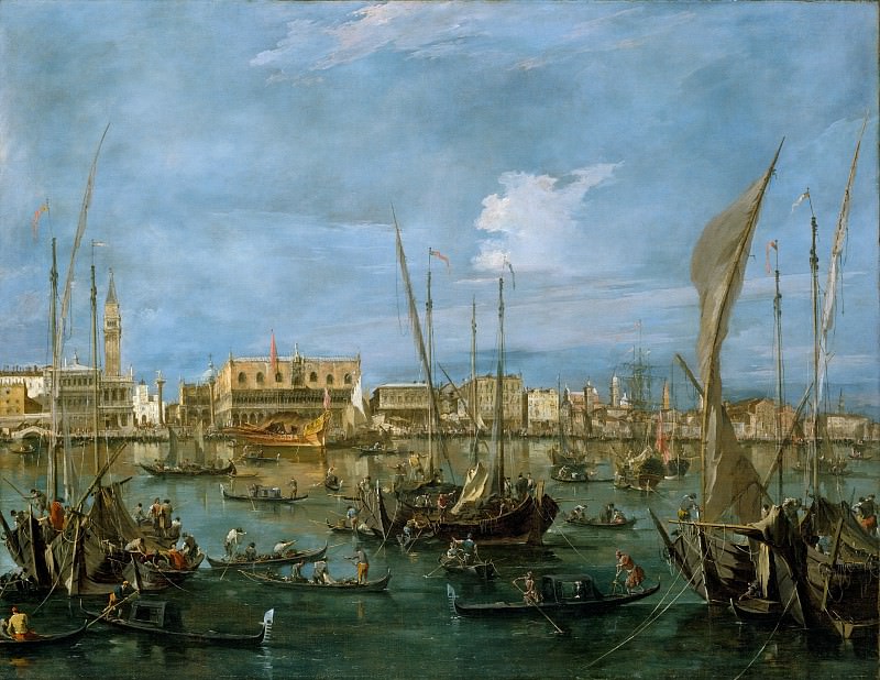 Франческо Гварди – Венеция со стороны дока Святого Марка, Музей Метрополитен: часть 3