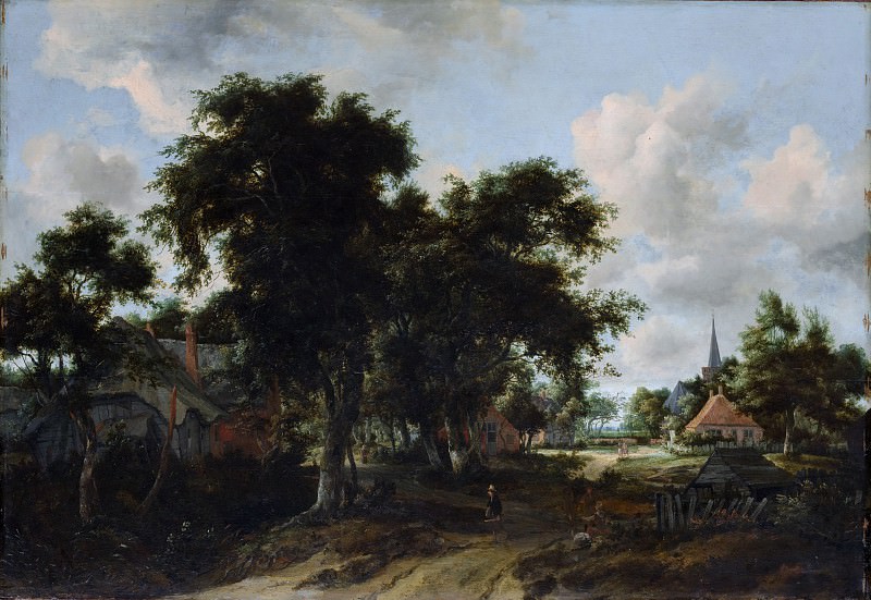 Meyndert Hobbema – Entrance to a Village, Metropolitan Museum: part 3