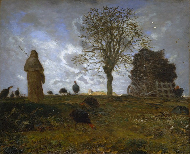 Jean-François Millet – Autumn Landscape with a Flock of Turkeys, Metropolitan Museum: part 3