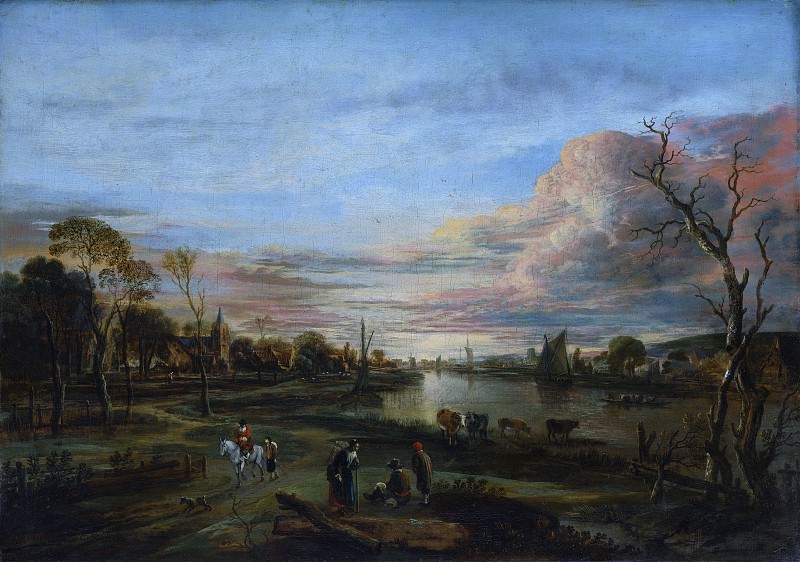 Aert van der Neer – Landscape at Sunset, Metropolitan Museum: part 3