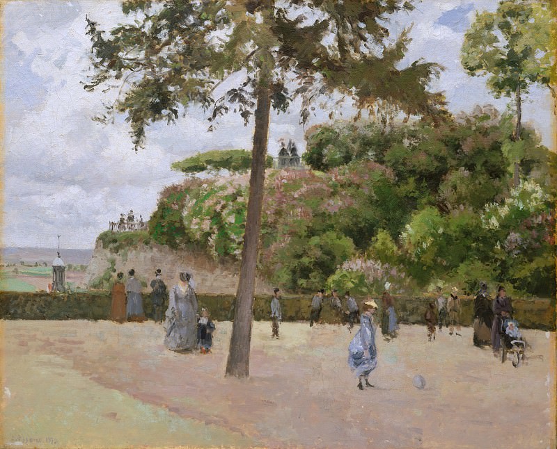 Camille Pissarro – The Public Garden at Pontoise, Metropolitan Museum: part 3