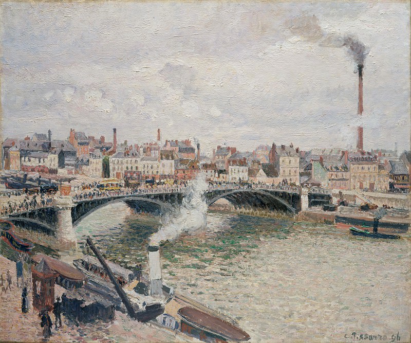 Camille Pissarro – Morning, An Overcast Day, Rouen, Metropolitan Museum: part 3