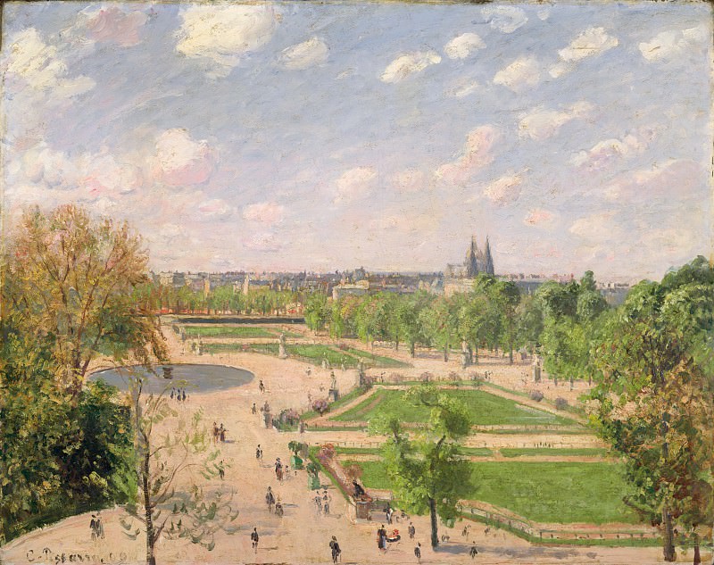 Camille Pissarro – The Garden of the Tuileries on a Spring Morning, Metropolitan Museum: part 3