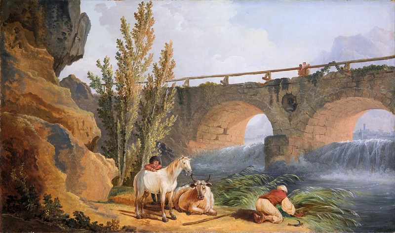 Hubert Robert – Bridge over a Cascade, Metropolitan Museum: part 3