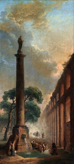 Hubert Robert – The Fountain, Metropolitan Museum: part 3