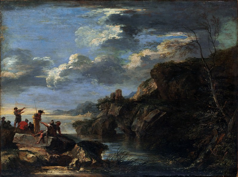 Salvator Rosa 1615–1673 Rome) – Bandits on a Rocky Coast, Metropolitan Museum: part 3