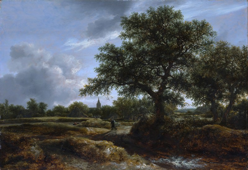 Якоб ван Рейсдаль – Пейзаж с деревней на расстоянии, Музей Метрополитен: часть 3