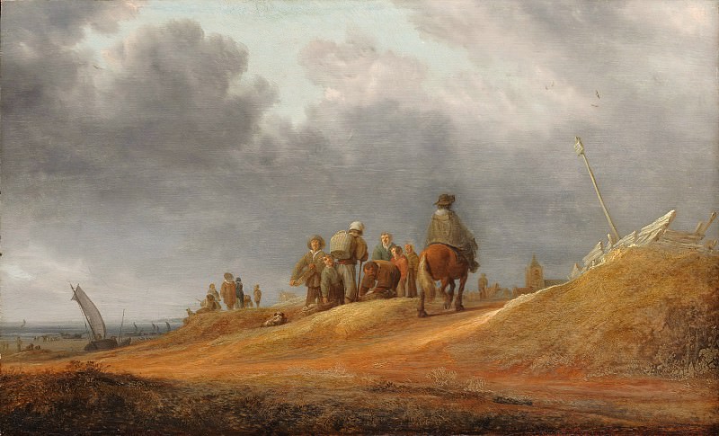 Salomon van Ruysdael – Market by the Seashore, Metropolitan Museum: part 3