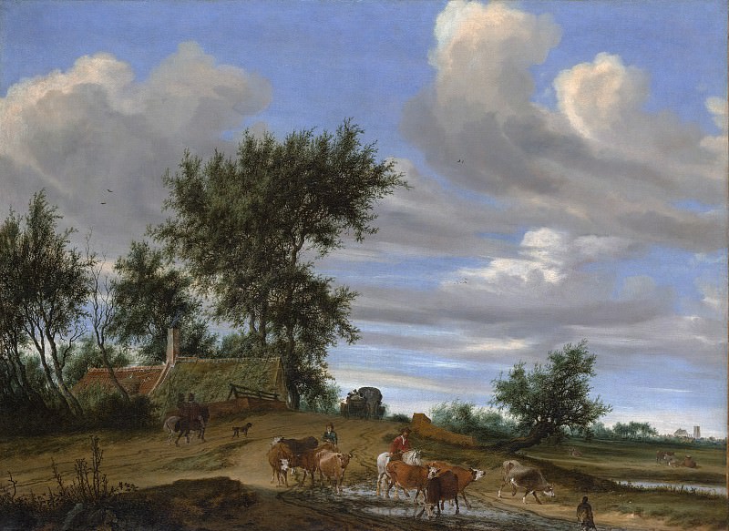 Salomon van Ruysdael – A Country Road, Metropolitan Museum: part 3