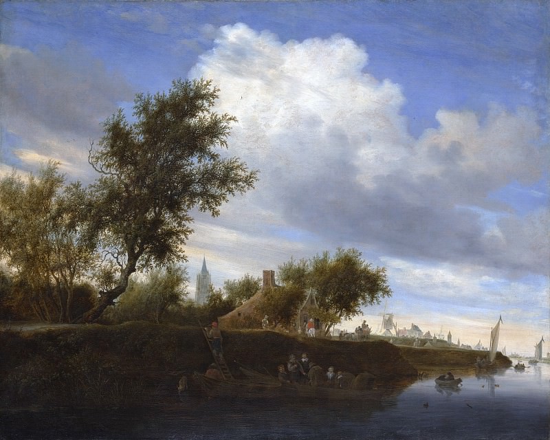 Salomon van Ruysdael – Ferry near Gorinchem, Metropolitan Museum: part 3