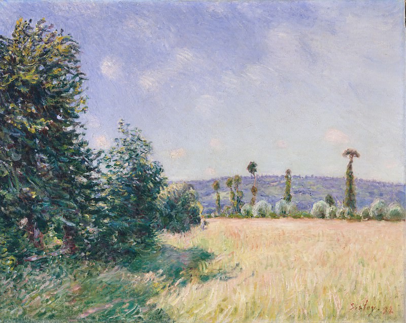 Alfred Sisley – Sahurs Meadows in Morning Sun, Metropolitan Museum: part 3