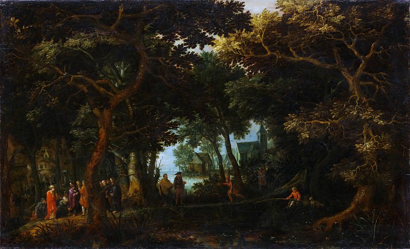Давид Винкбонс – Лесной пейзаж с двумя чудесами Христа, Музей Метрополитен: часть 3