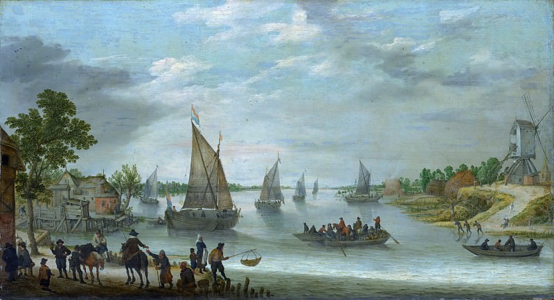 Adam Willaerts – River Scene with Boats, Metropolitan Museum: part 3