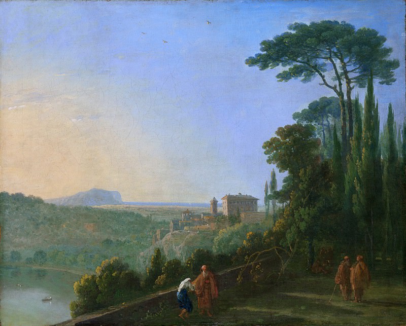 Richard Wilson – Lake Nemi and Genzano from the Terrace of the Capuchin Monastery, Metropolitan Museum: part 3