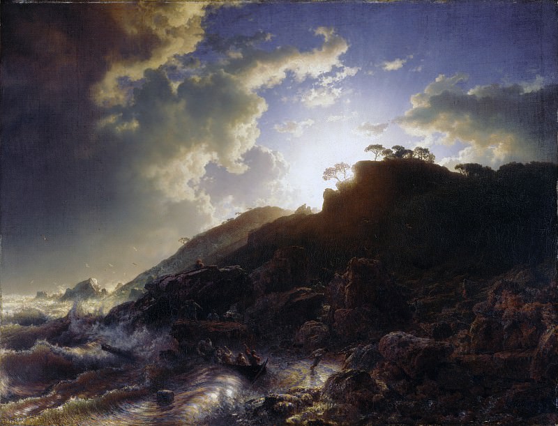 Andreas Achenbach – Sunset after a Storm on the Coast of Sicily, Metropolitan Museum: part 3